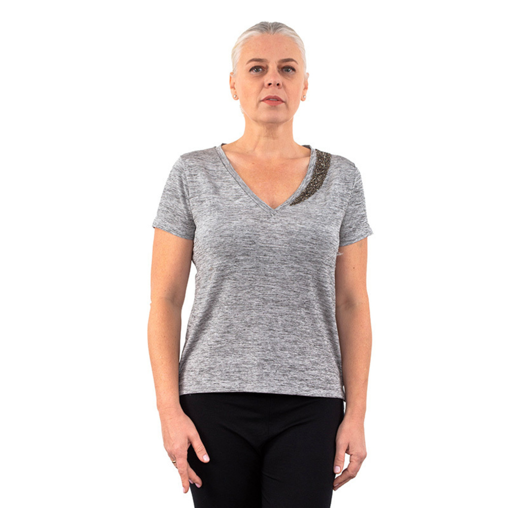 Network Blouse Women size S Gray